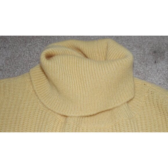 The Cashmere Project - 100% Cashmere Waffle Knit Turtleneck - Creme Brulee - Lrg - Picture 4 of 9